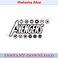 marvel avengers movie superhero logo svg