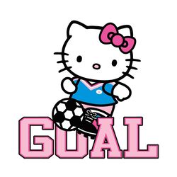 hello kitty soccer goal sports athlete tee shirt