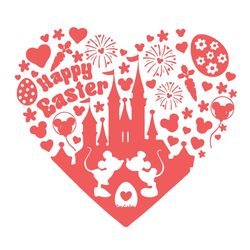 disney heart happy easter svg, disney castle heart svg, easter day svg, mickey mouse svg