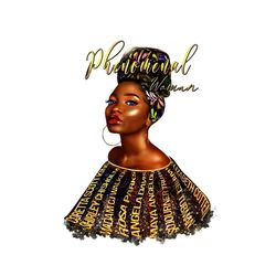 phenomenal black woman sublimation design png, black girl png, afro women png, black queen digital download, christmas