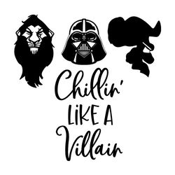 disney villain chilling like a villain svg