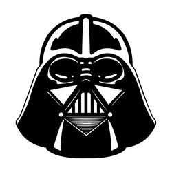 darth vader face star wars movie svg