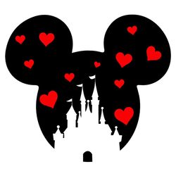 mickey mouse love magic kingdom head svg