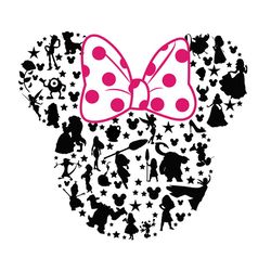 minnie mouse head monogram walt disney characters svg