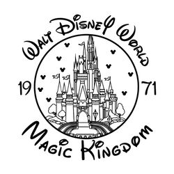 walt disney world 1971 magic kingdom svg