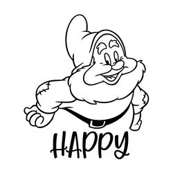 happy dwarfs the snow white & 7 dwarfs svg