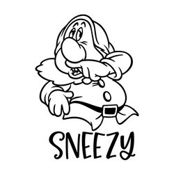 sneezy dwarfs the snow white & 7 dwarfs svg