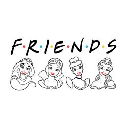 disney princesses friend svg