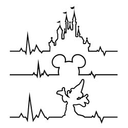 heartbeat magic mickey mouse castle svg