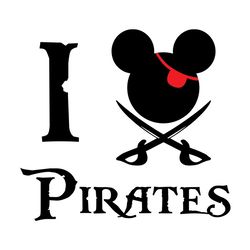 mickey i love pirates svg