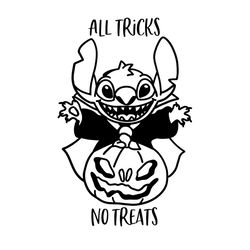 stitch all tricks no treats svg
