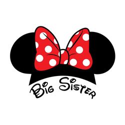 big sister minnie mouse ears svg