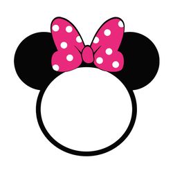 minnie mouse pink bowtoons svg