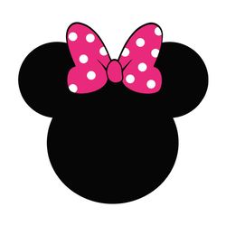 happy day pink bow minnie mouse head svg