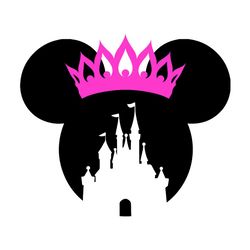 pink crown princess minnie mouse magic kingdom svg