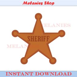 sheriff star disney cartoon toy story badge svg