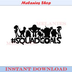 squadgoals disney pixar toy story characters logo silhouette svg