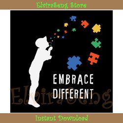 autism speaking puzzle embrace different png