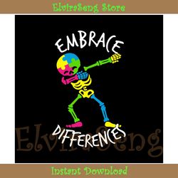 autism skeleton embrace difference design png