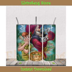 captain hook against peter pan adventure tumbler design png