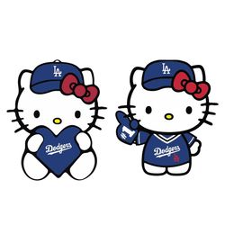 hello kitty dodgers svg, los angeles dodgers svg, dodgers baseball shirt svg bundle