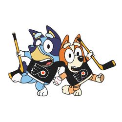 bluey bingo philadelphia flyers nhl svg, philadelphia flyers nhl svg, bluey bingo dxf