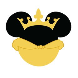 disney princess belle mickey head svg