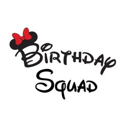 birthday squad minnie mouse svg