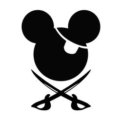 disney mickey mouse head pirate svg