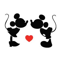 kissing mickey minnie mouse svg