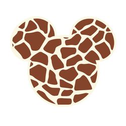 mickey mouse head giraffe pattern svg