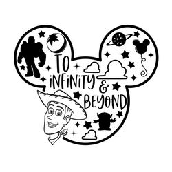 to infinity & beyond mickey head svg