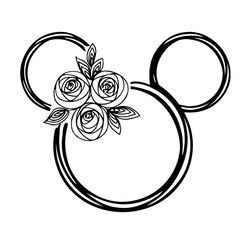 mickey mouse ears flower svg