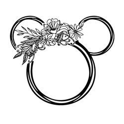 mickey mouse flower head svg