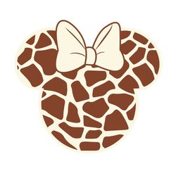 minnie mouse giraffe pattern head svg