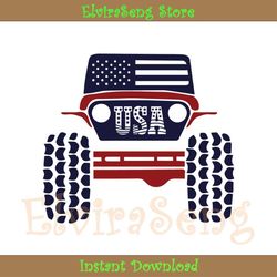usa 44 off road svg, american jeep svg, 4th of july off roading svg