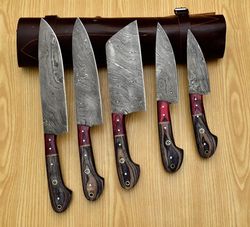 premium damascus chef knife set - 5-piece mastercrafted collection