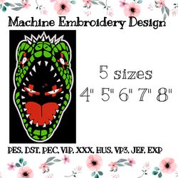 snake head embroidery design mashine