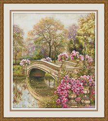 garden cross stitch pattern flowers cross stitch pattern roses cross stitch pattern landscape cross stitch pattern