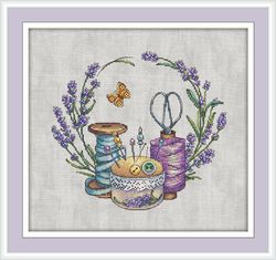 lavender cross stitch pattern flowers cross stitch pattern scissors cross stitch pattern threads cross stitch pattern