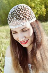 crochet sun hat for women. cotton thin beanie with beads. boho headwear. flapper hat. juliet cap.