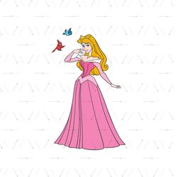 Disney Sleeping Beauty Princess Aurora and The Birds SVG