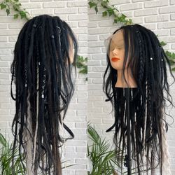 wig black dreadlocks synthetic  dreadlocks