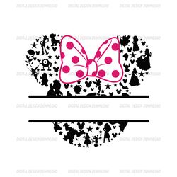 Walt Disney Characters Minnie Head Monogram SVG