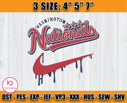 washington nationals embroidery, mlb embroidery, embroidery pattern