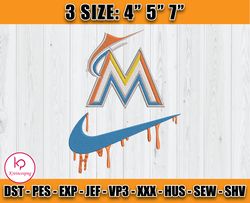 miami marlins embroidery, nike mlb embroidery, embroidery pattern z