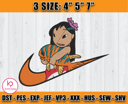 nike lilo embroidery, lilo and stitch embroidery, embroidery machine file x