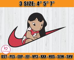 nike lilo embroidery, disney nike embroidery, lilo and stitch embroidery