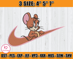 nike jerry embroidery, tom and jerry embroidery, machine embroidery pattern x