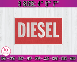 diesel embroidery, logo fashion embroidery, embroidery design file x